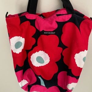Marimekko Floral Tote Bag with Zipper